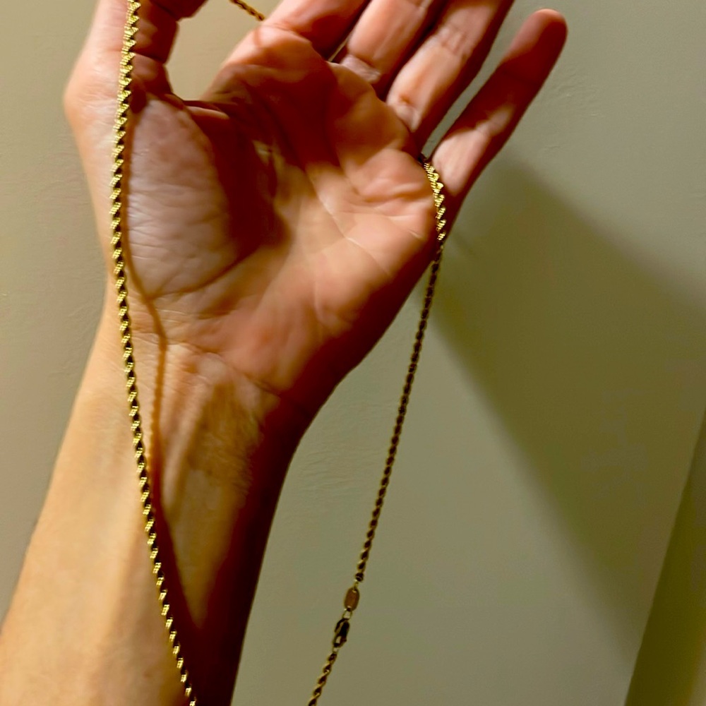 Solid Gold-Filled Necklace Beautifully-Weaved Gold - image 1